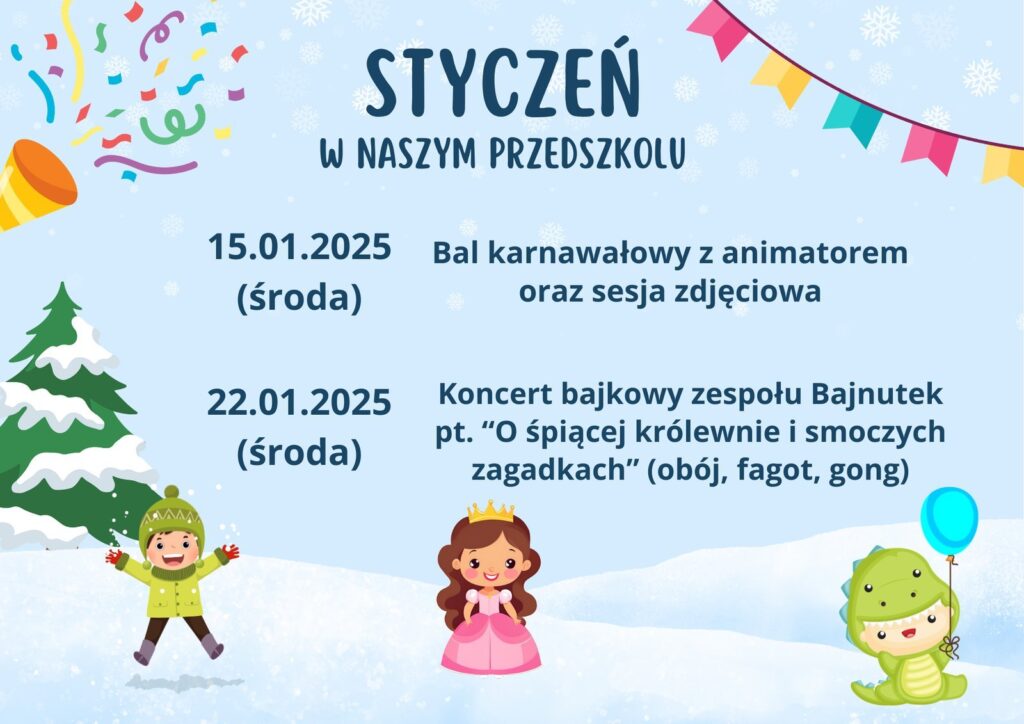 Styczeń w naszym przedszkolu